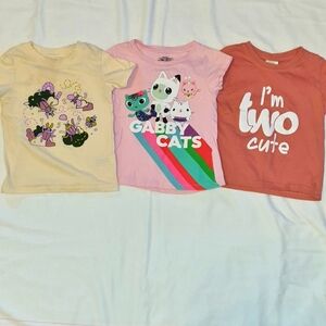 Bundle 2T girl's tops, EUC, Cat & Jack, Gabby's Dollhouse, Unordinary Toddler
